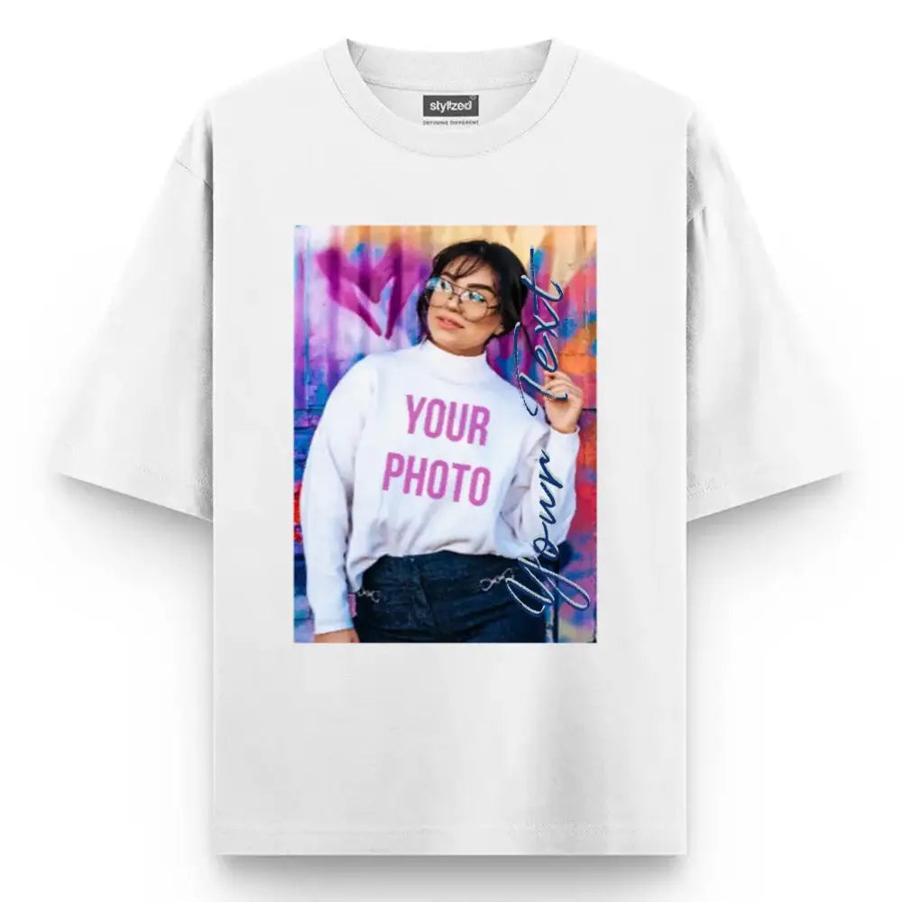 Custom Photo My Style T-shirt - Oversize - White / XS - T-Shirt