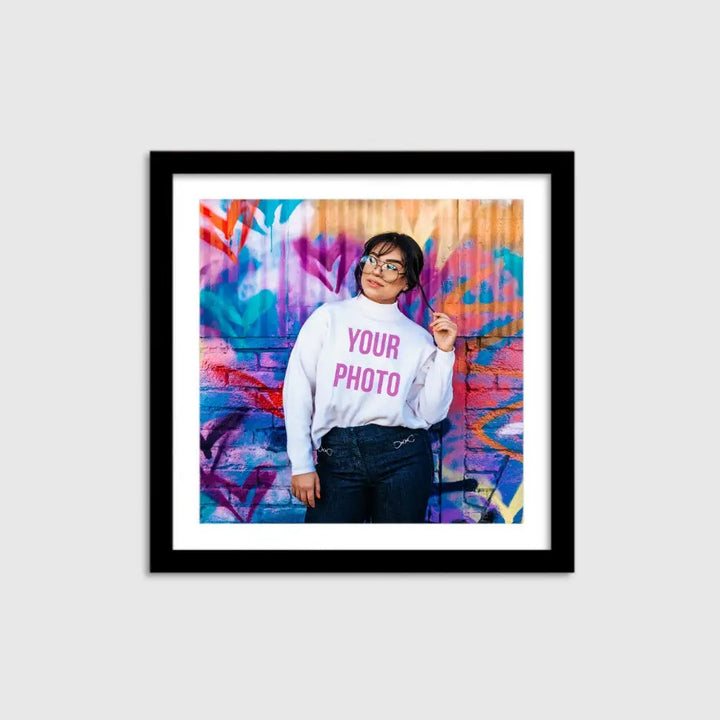 Custom Photo My Style - Wall Art - Square - S - 35 x cm / Frame / Black