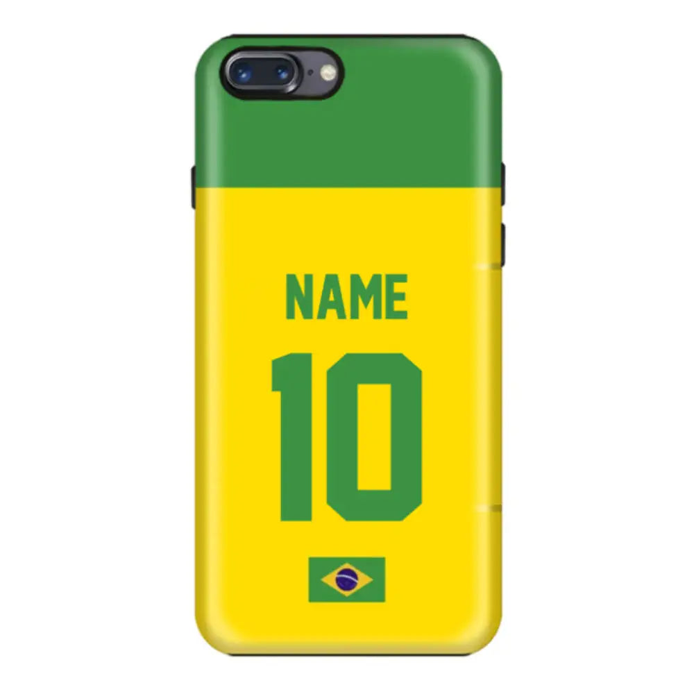 Apple iPhone 7 Plus / 8 Plus / Tough Pro Phone Case Personalized Football Jersey Phone Case Custom Name & Number - Stylizedd.com