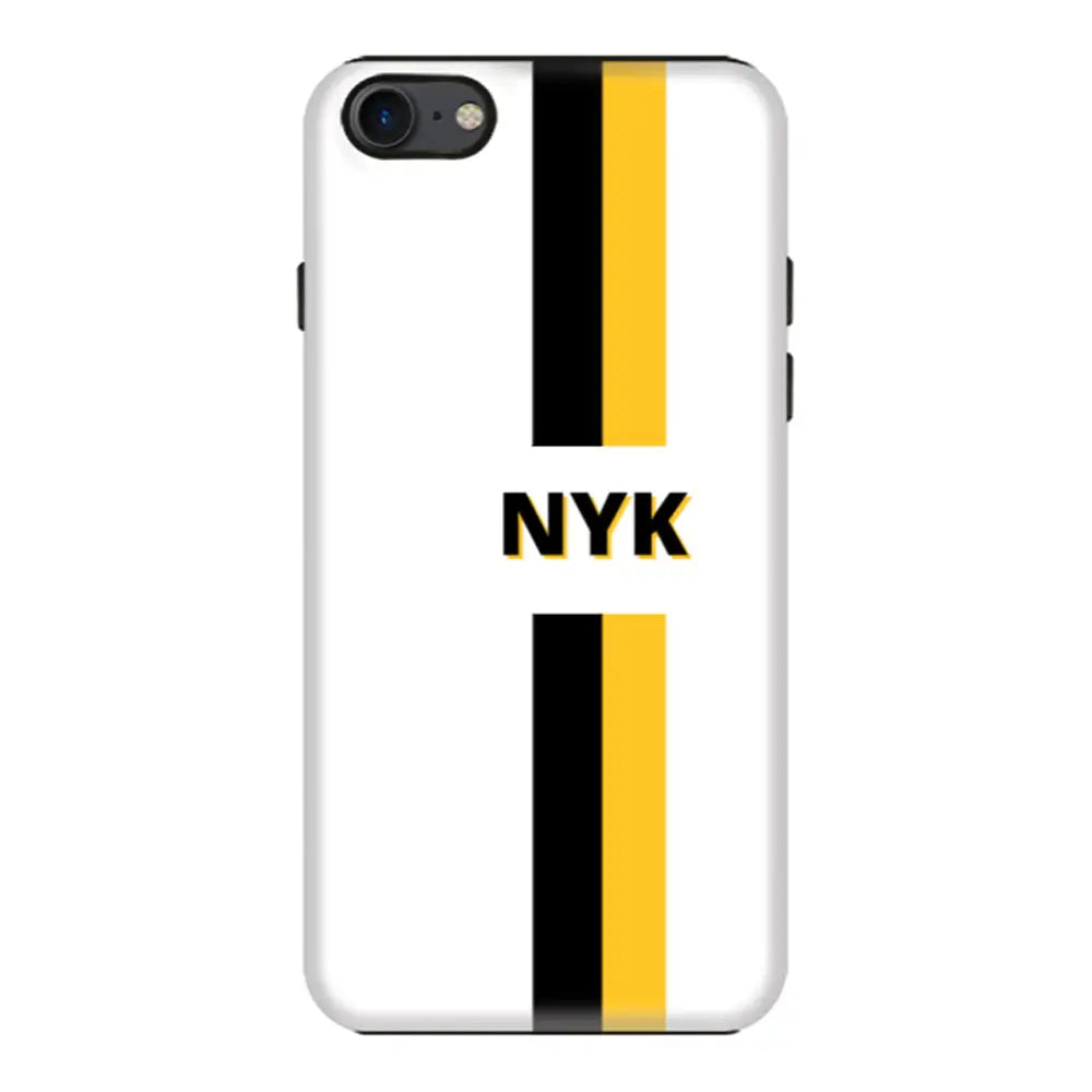 Apple iPhone 7/8/SE (2020) / Tough Pro Custom Striped Monogram Phone Case - Stylizedd.com