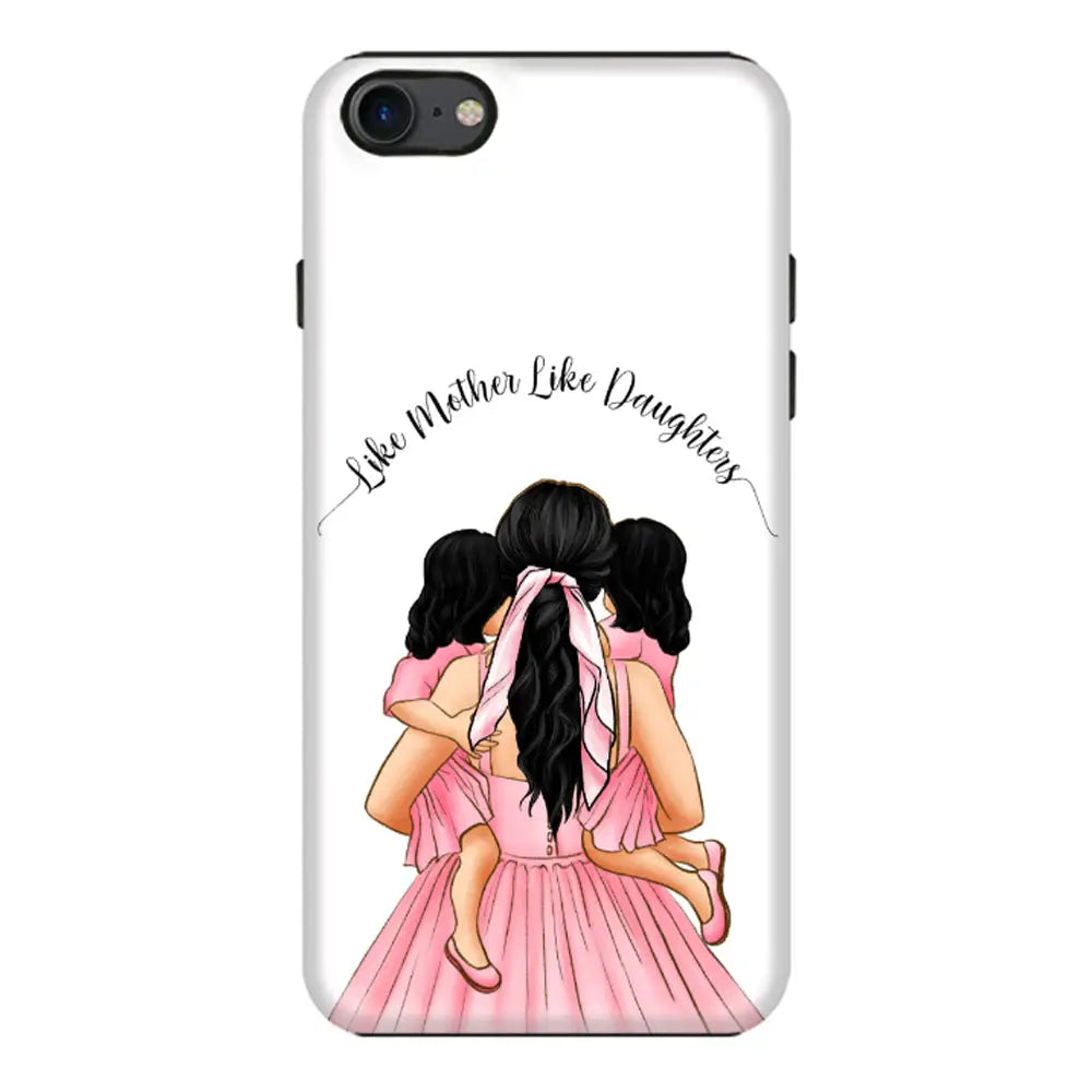 Apple iPhone 7/8/SE (2020) / Tough Pro Mother 2 daughters Custom Clipart, Text Phone Case - Stylizedd.com