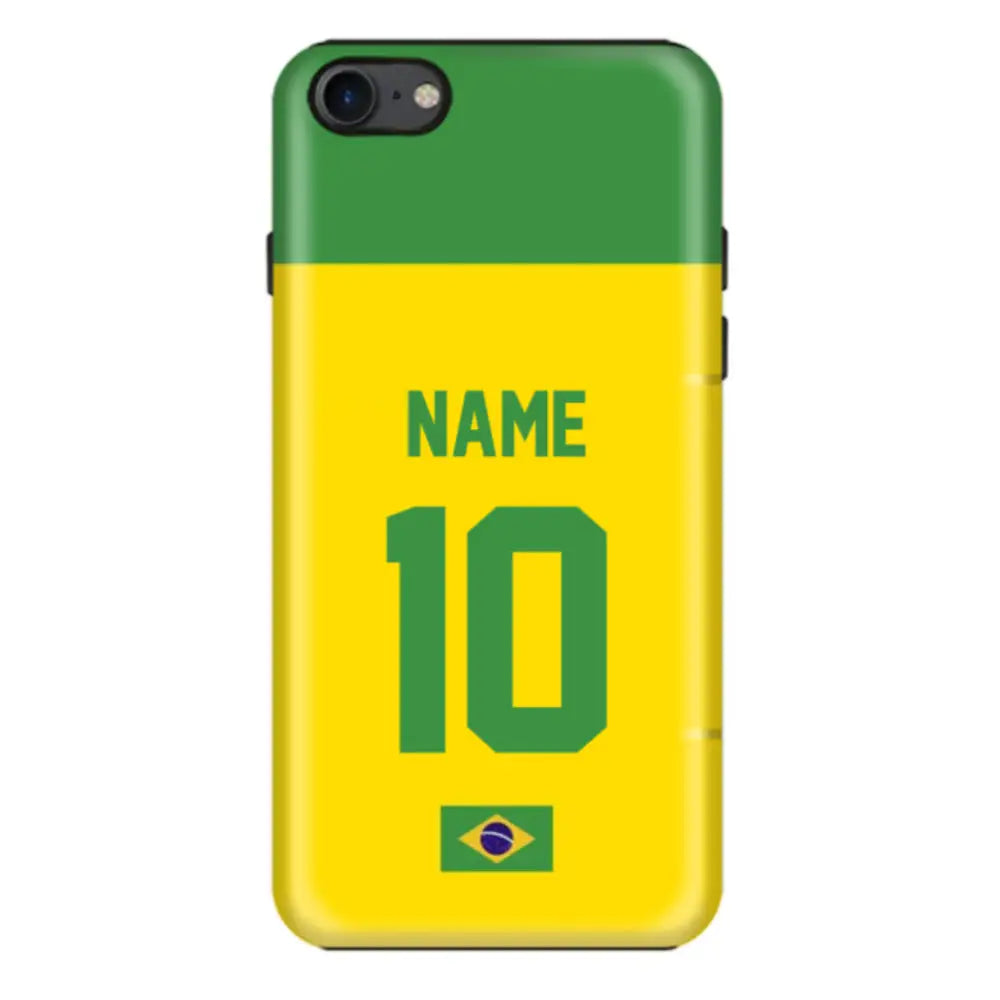 Apple iPhone 7/8/SE (2020) / Tough Pro Personalized Football Jersey Phone Case Custom Name & Number - Stylizedd.com