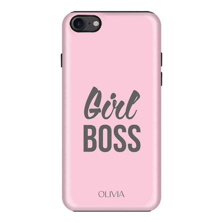 Apple iPhone 7/8/SE (2020) / Tough Pro Personalized Name Girl Boss, Phone Case - Stylizedd.com