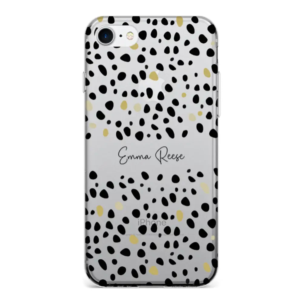 Apple iPhone 7/8/SE (2020) / Clear Classic Pebble Multi Color Custom Text, My Name Phone Case - Stylizedd.com