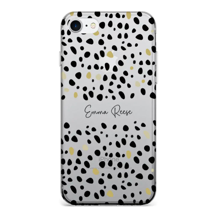 Apple iPhone 7/8/SE (2020) / Clear Classic Pebble Multi Color Custom Text, My Name Phone Case - Stylizedd.com