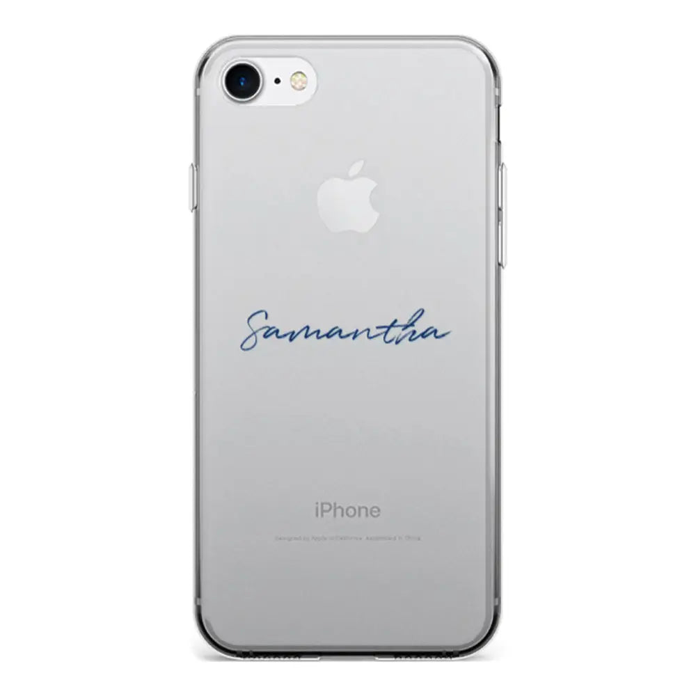 Apple iPhone 7/8/SE (2020) / Clear Classic Custom Text, My Name Phone Case - Stylizedd.com