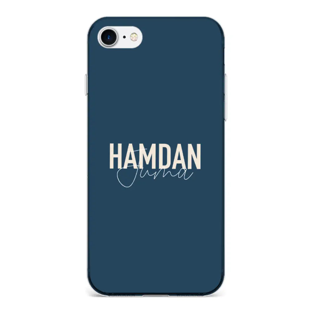 Apple iPhone 7/8/SE (2020) / Clear Classic Personalized Name Horizontal, Phone Case - Stylizedd.com