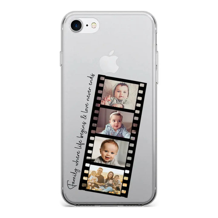 Apple iPhone 7/8/SE (2020) / Clear Classic Custom Film Strips Personalised Movie Strip, Phone Case - Stylizedd.com