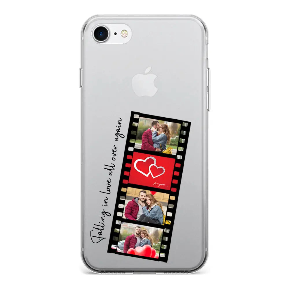 Apple iPhone 7/8/SE (2020) / Clear Classic Custom Valentine Photo Film Strips, Phone Case - Stylizedd.com