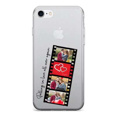 Apple iPhone 7/8/SE (2020) / Clear Classic Phone Case Custom Valentine Photo Film Strips, Phone Case - Stylizedd