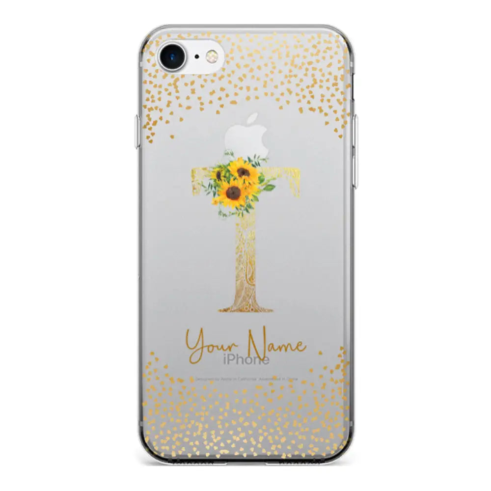 Apple iPhone 7/8/SE (2020) / Clear Classic Phone Case Floral Mandala Initial Phone Case - Stylizedd.com