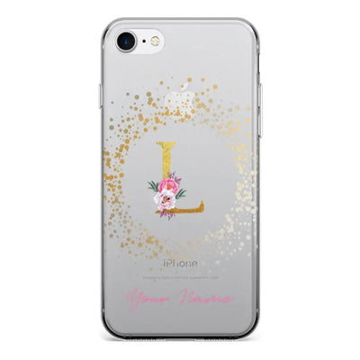 Apple iPhone 7/8/SE (2020) / Clear Classic Phone Case Floral Initial Phone Case - Stylizedd.com