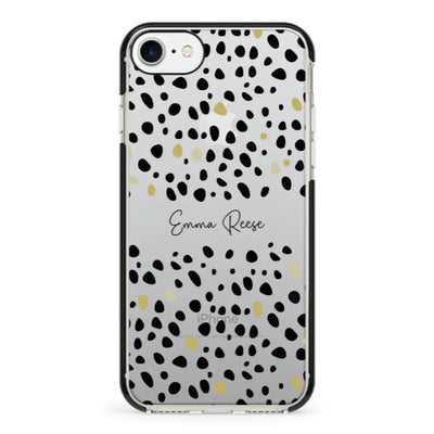 Apple iPhone 7/8/SE (2020) / Impact Pro Black Phone Case Pebble Multi Color Custom Text, My Name Phone Case - Stylizedd