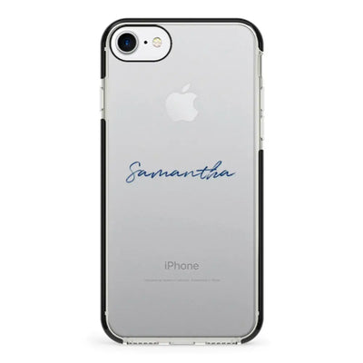 Apple iPhone 7/8/SE (2020) / Impact Pro Black Phone Case Custom Text, My Name Phone Case - Stylizedd.com