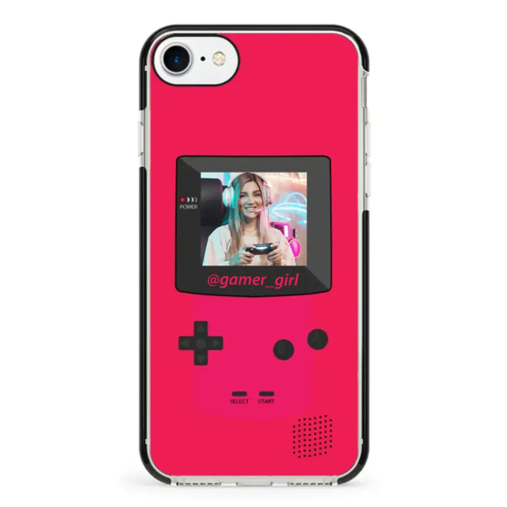 Apple iPhone 7/8/SE (2020) / Impact Pro Black Customized Retro Game Console, Phone case - Stylizedd.com