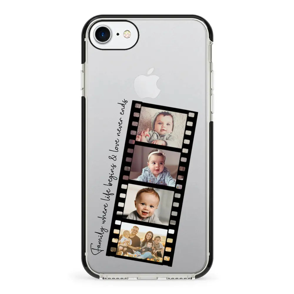 Apple iPhone 7/8/SE (2020) / Impact Pro Black Phone Case Custom Film Strips Personalised Movie Strip, Phone Case - Stylizedd.com