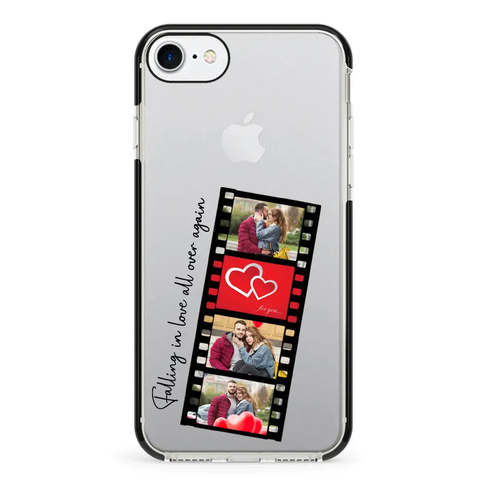 Apple iPhone 7/8/SE (2020) / Impact Pro Black Custom Valentine Photo Film Strips, Phone Case - Stylizedd.com