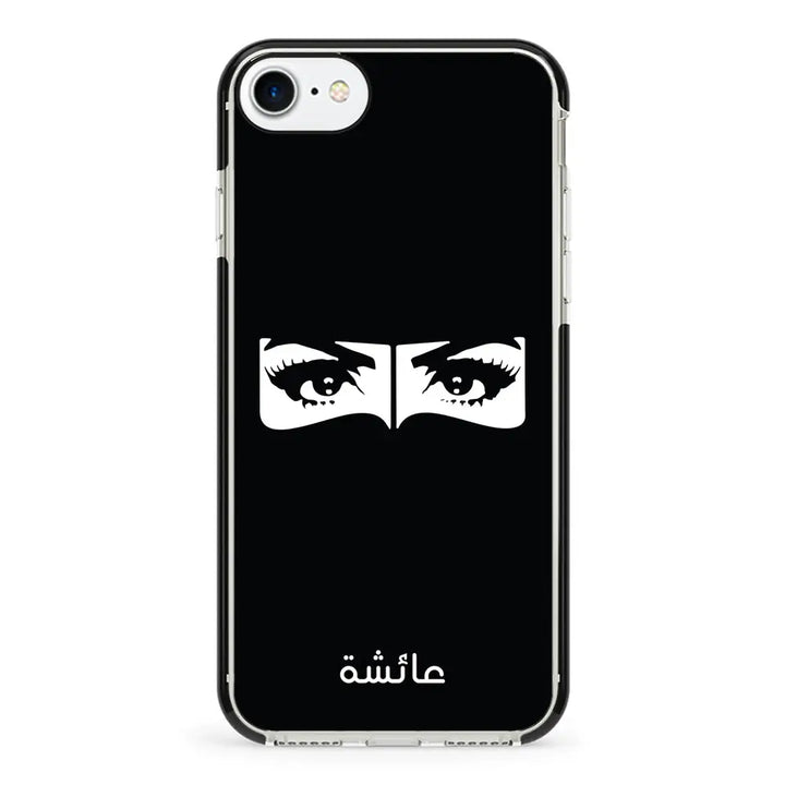 Apple iPhone 7/8/SE (2020) / Impact Pro Black Custom Name Niqabi Eye, Phone Case - Stylizedd.com