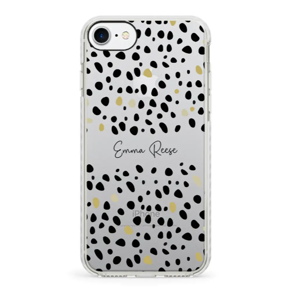 Apple iPhone 7/8/SE (2020) / Impact Pro White Pebble Multi Color Custom Text, My Name Phone Case - Stylizedd.com