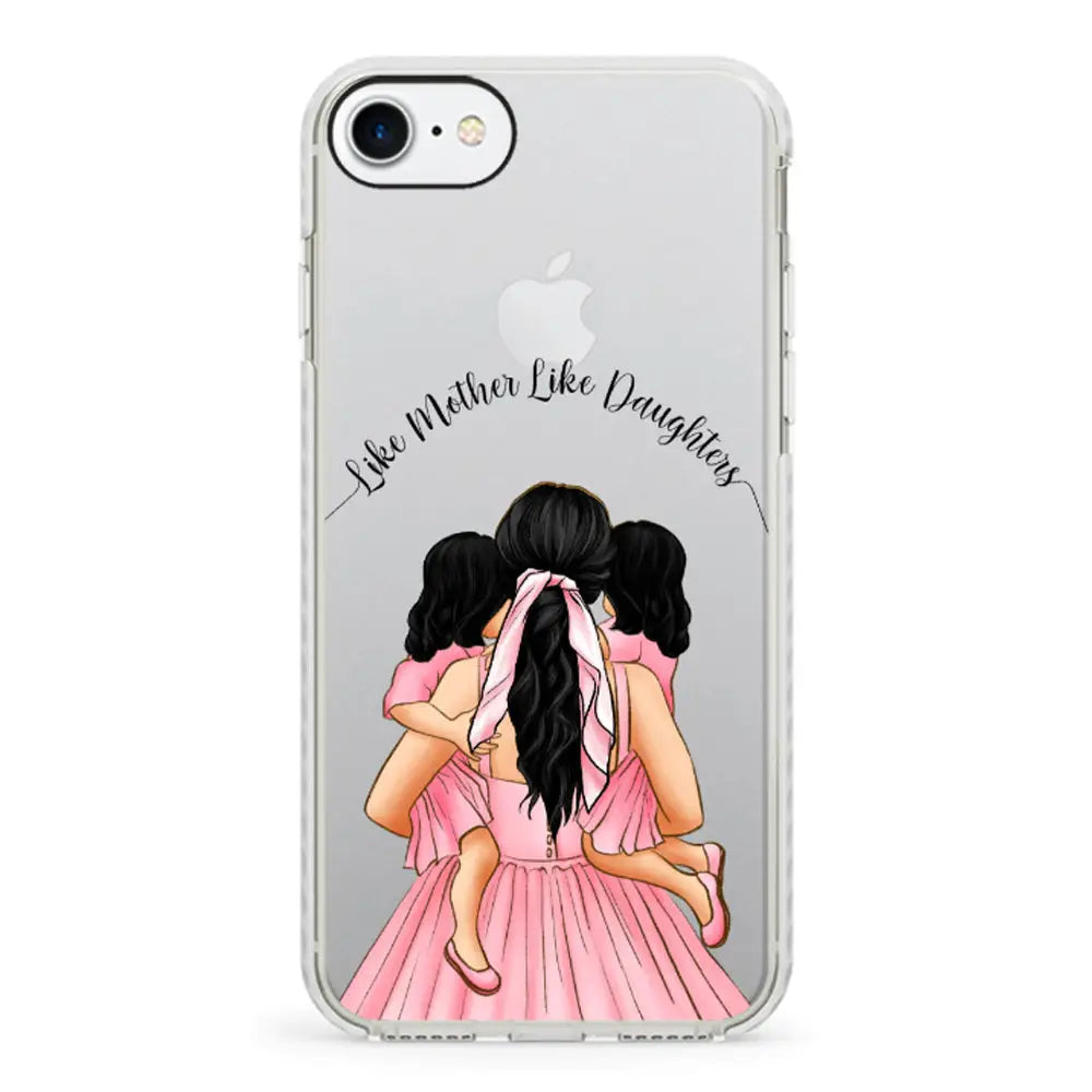 Apple iPhone 7/8/SE (2020) / Impact Pro White Phone Case Mother 2 daughters Custom Clipart, Text Phone Case - Stylizedd.com