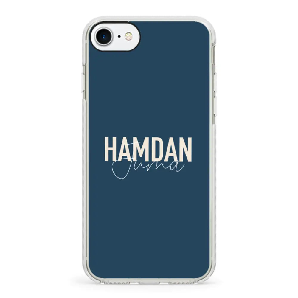 Apple iPhone 7/8/SE (2020) / Impact Pro White Personalized Name Horizontal, Phone Case - Stylizedd.com