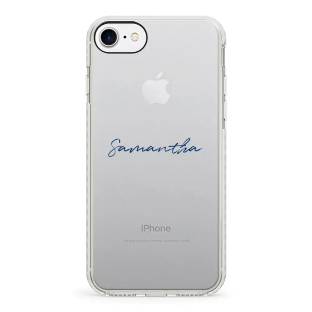 Apple iPhone 7/8/SE (2020) / Impact Pro White Phone Case Custom Text, My Name Phone Case - Stylizedd.com