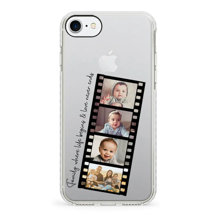 Apple iPhone 7/8/SE (2020) / Impact Pro White Custom Film Strips Personalised Movie Strip, Phone Case - Stylizedd.com
