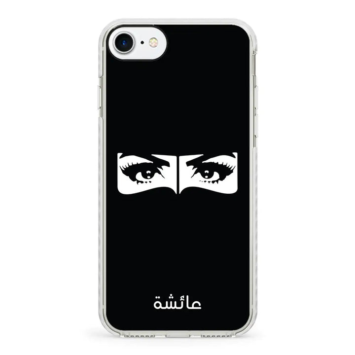 Apple iPhone 7/8/SE (2020) / Impact Pro White Custom Name Niqabi Eye, Phone Case - Stylizedd.com