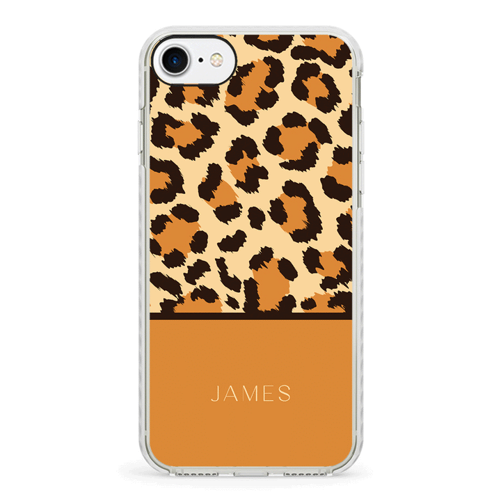 Apple iPhone 7/8/SE (2020) / Impact Pro White Personalized Text Animal Skin Pattern, Phone Case - Stylizedd.com