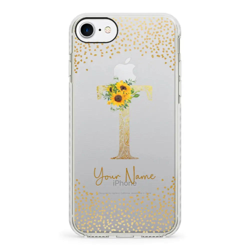 Apple iPhone 7/8/SE (2020) / Impact Pro White Phone Case Floral Mandala Initial Phone Case - Stylizedd.com