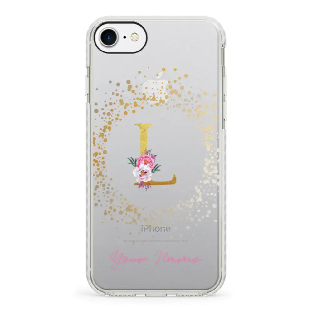 Apple iPhone 7/8/SE (2020) / Impact Pro White Floral Initial Phone Case - Stylizedd.com