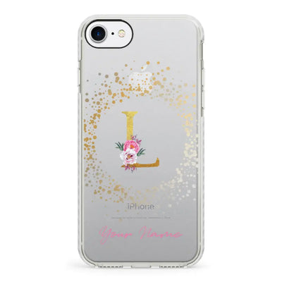 Apple iPhone 7/8/SE (2020) / Impact Pro White Phone Case Floral Initial Phone Case - Stylizedd.com