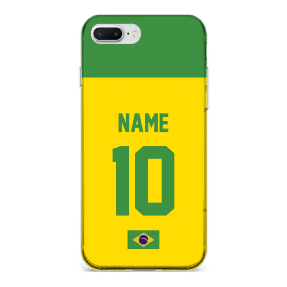 Apple iPhone 7 Plus / 8 Plus / Clear Classic Phone Case Personalized Football Jersey Phone Case Custom Name & Number - Stylizedd.com