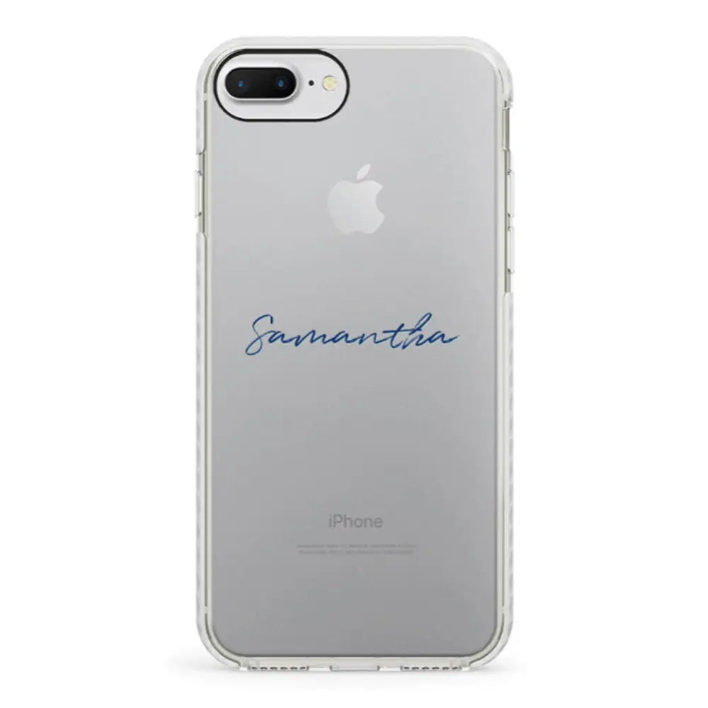 Apple iPhone 7 Plus / 8 Plus / Impact Pro White Phone Case Custom Text, My Name Phone Case - Stylizedd.com