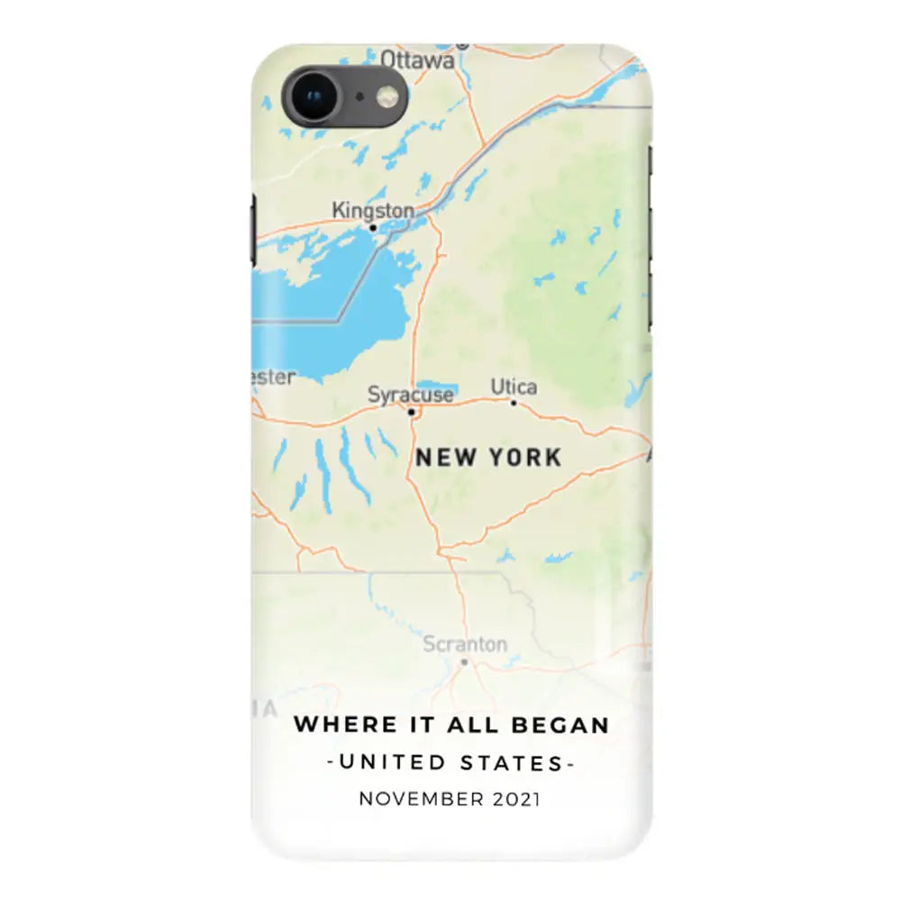 Apple iPhone 7/8/SE (2020) / Snap Classic Personalized map, Phone Case - Stylizedd.com