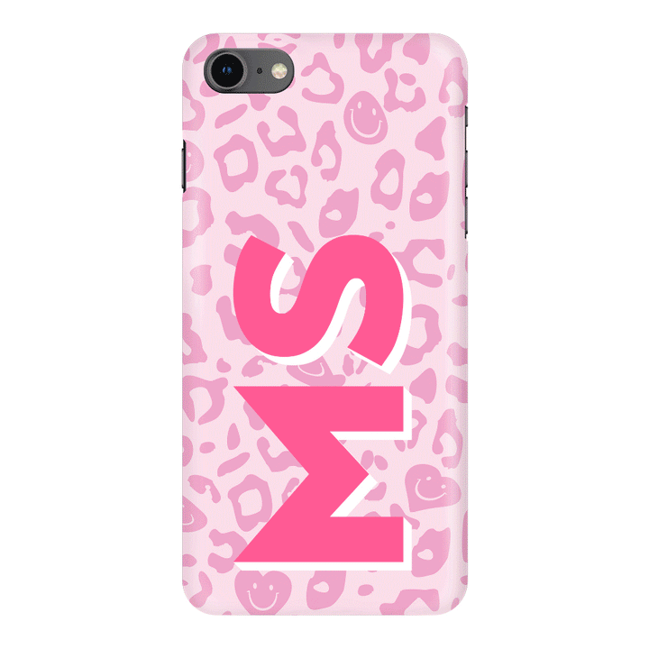 Apple iPhone 7/8/SE (2020) / Snap Classic Custom Monogram Initial 3D Shadow Text Seamless Pattern, Phone Case - Stylizedd.com