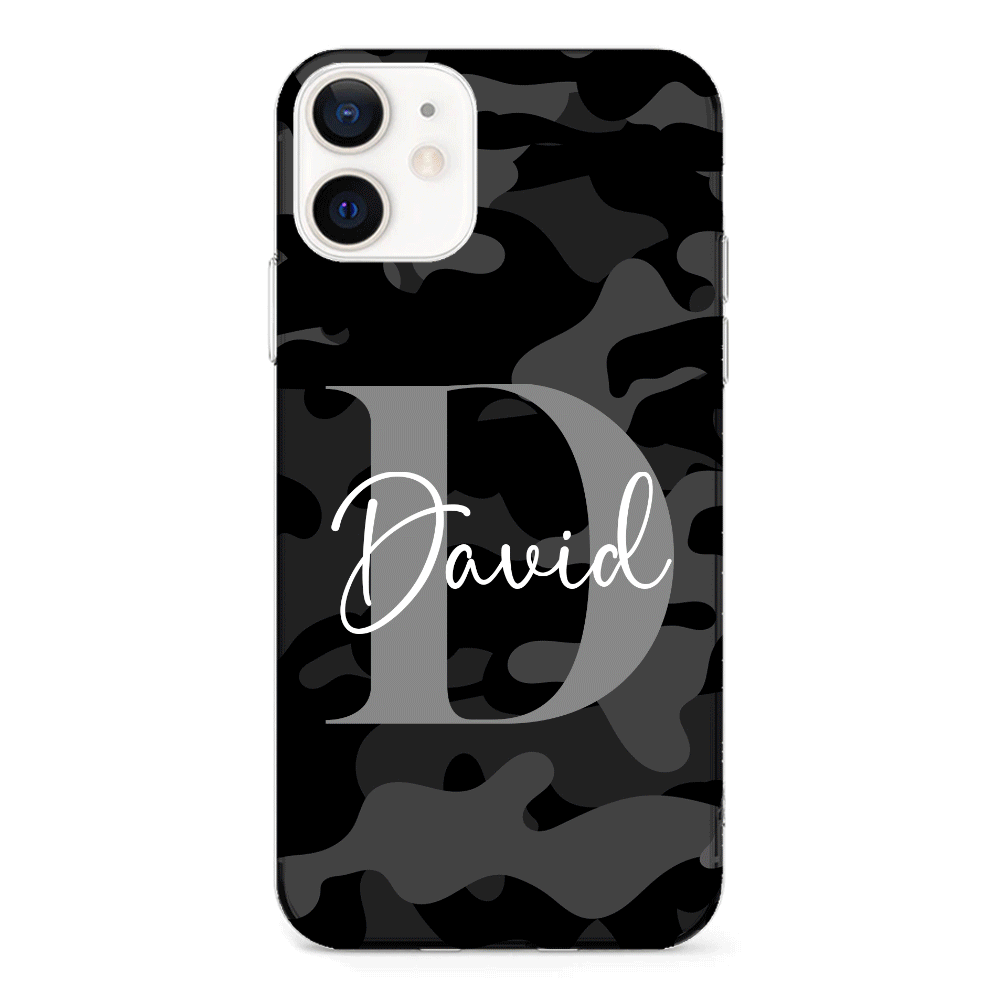 Apple iPhone 11 / Clear Classic Phone Case Personalized Name Camouflage Military Camo, Phone case - Stylizedd.com