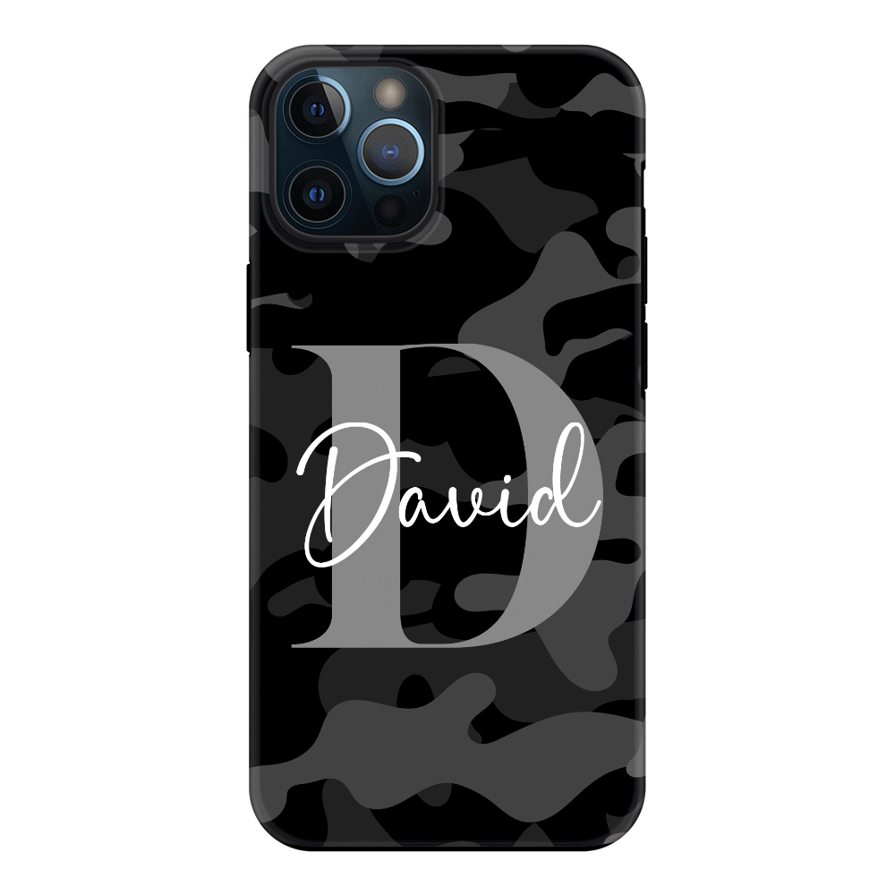 Apple iPhone 11 Pro Max / Tough Pro Phone Case Personalized Name Camouflage Military Camo, Phone case - Stylizedd.com