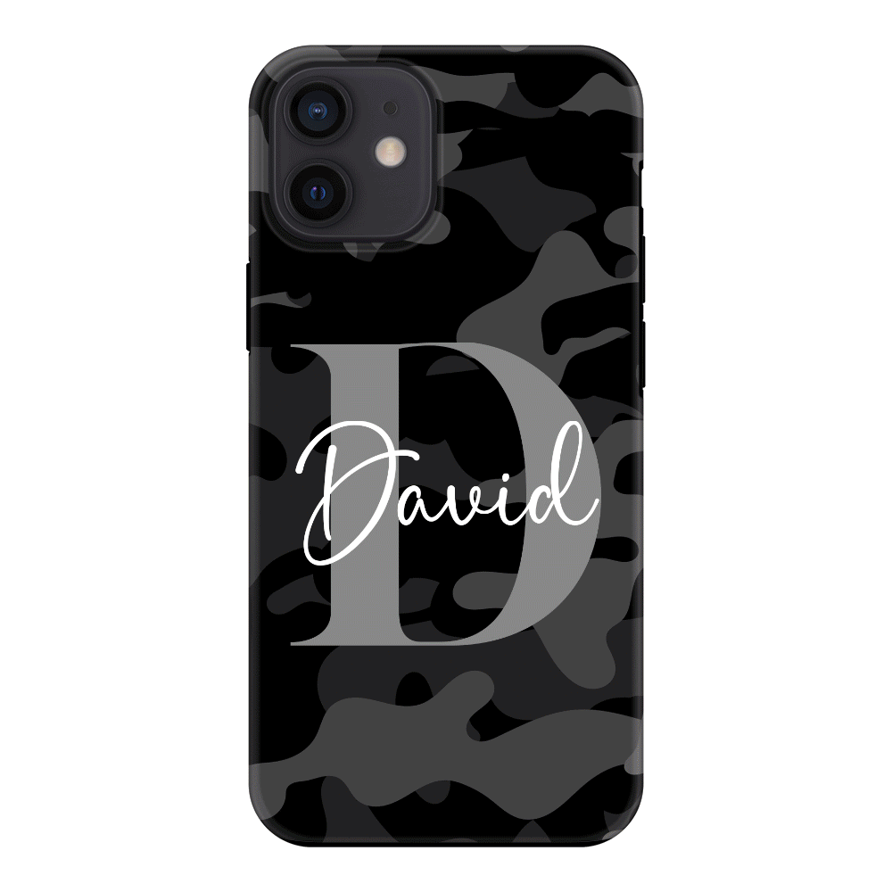 Apple iPhone 12 Mini / Tough Pro Phone Case Personalized Name Camouflage Military Camo, Phone case - Stylizedd.com