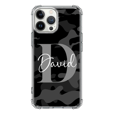 Apple iPhone 13 Pro Max / Clear Classic Phone Case Personalized Name Camouflage Military Camo, Phone case - Stylizedd.com