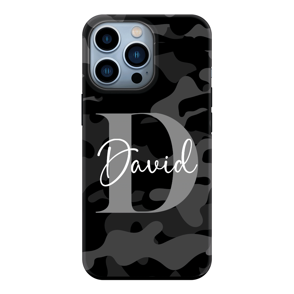 Apple iPhone 13 Pro / Tough Pro Phone Case Personalized Name Camouflage Military Camo, Phone case - Stylizedd.com