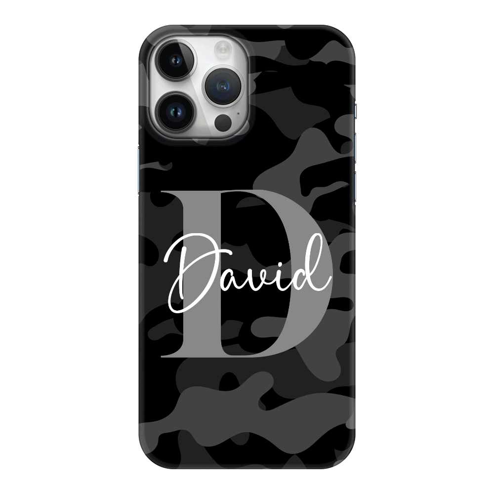 Apple iPhone 14 Pro Max / Snap Classic Phone Case Personalized Name Camouflage Military Camo, Phone case - Stylizedd.com