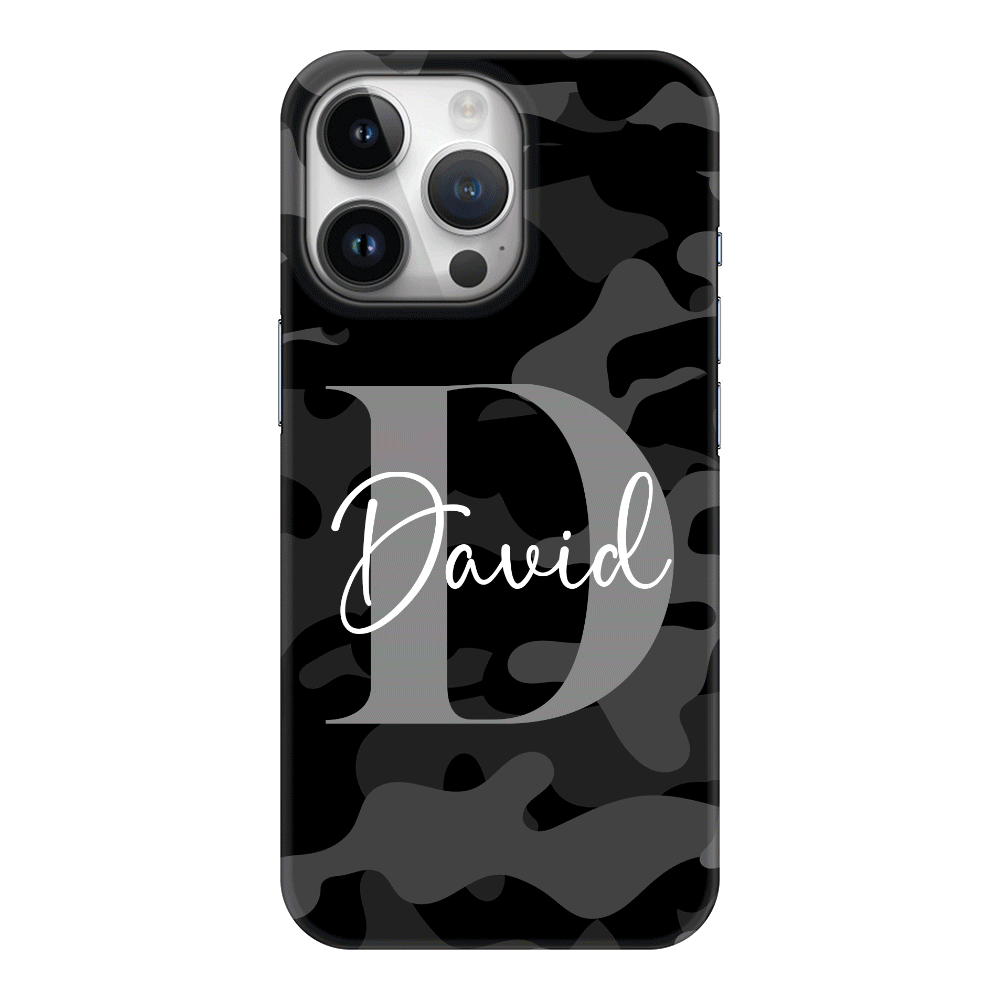 Apple iPhone 14 Pro / Snap Classic Phone Case Personalized Name Camouflage Military Camo, Phone case - Stylizedd.com