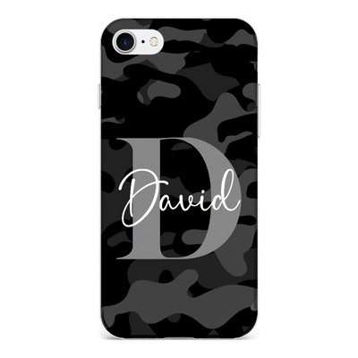 Apple iPhone 6 / 6s / Clear Classic Phone Case Personalized Name Camouflage Military Camo, Phone case - Stylizedd.com