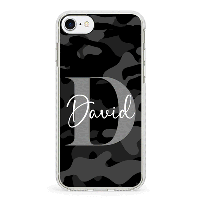 Apple iPhone 7/8/SE (2020) / Impact Pro White Phone Case Personalized Name Camouflage Military Camo, Phone case - Stylizedd.com