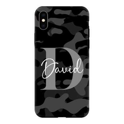 Apple iPhone XR / Tough Pro Phone Case Personalized Name Camouflage Military Camo, Phone case - Stylizedd.com