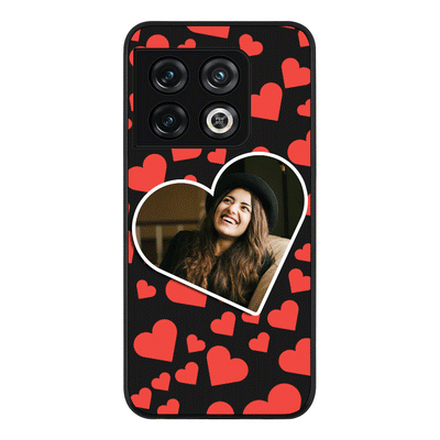 OnePlus 10 Pro 5G / Rugged Black Phone Case Custom Photo Heart shaped, Phone Case - OnePlus - Stylizedd