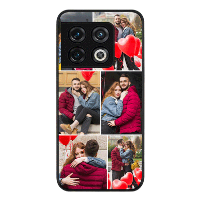 OnePlus 10 Pro 5G / Rugged Black Phone Case Personalised Valentine Photo Collage Grid, Phone Case - OnePlus - Stylizedd
