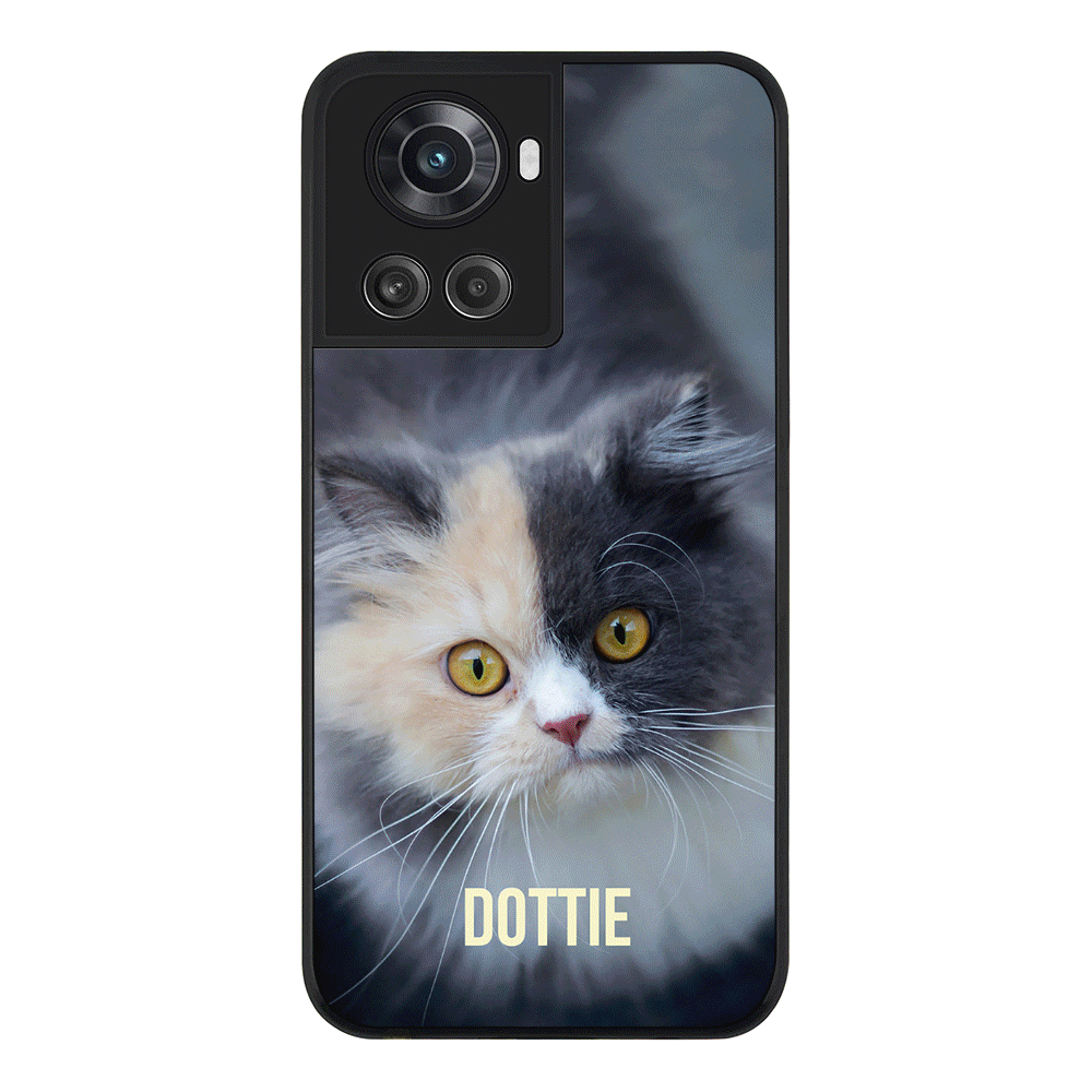 OnePlus 10R 5G / OnePlus Ace 5G / Rugged Black Personalized Pet Cat, Phone Case - OnePlus - Stylizedd.com