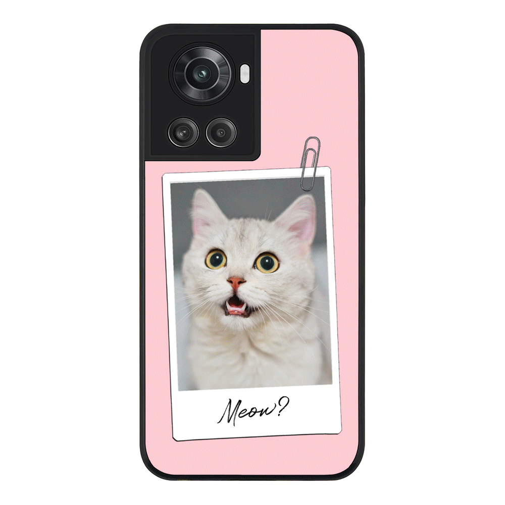 OnePlus 10R 5G / OnePlus Ace 5G / Rugged Black Phone Case Polaroid Photo Pet Cat, Phone Case - OnePlus - Stylizedd